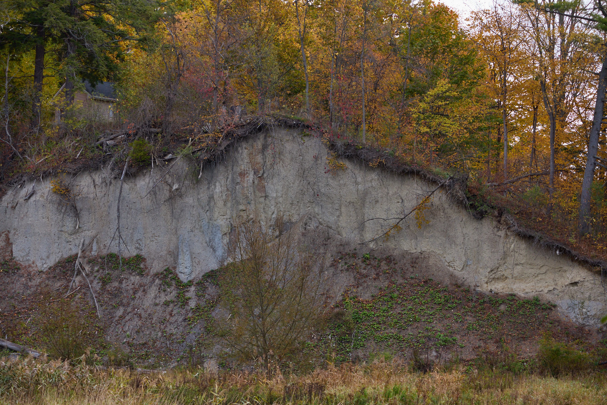 Обрывы на восточном берегу High Creek